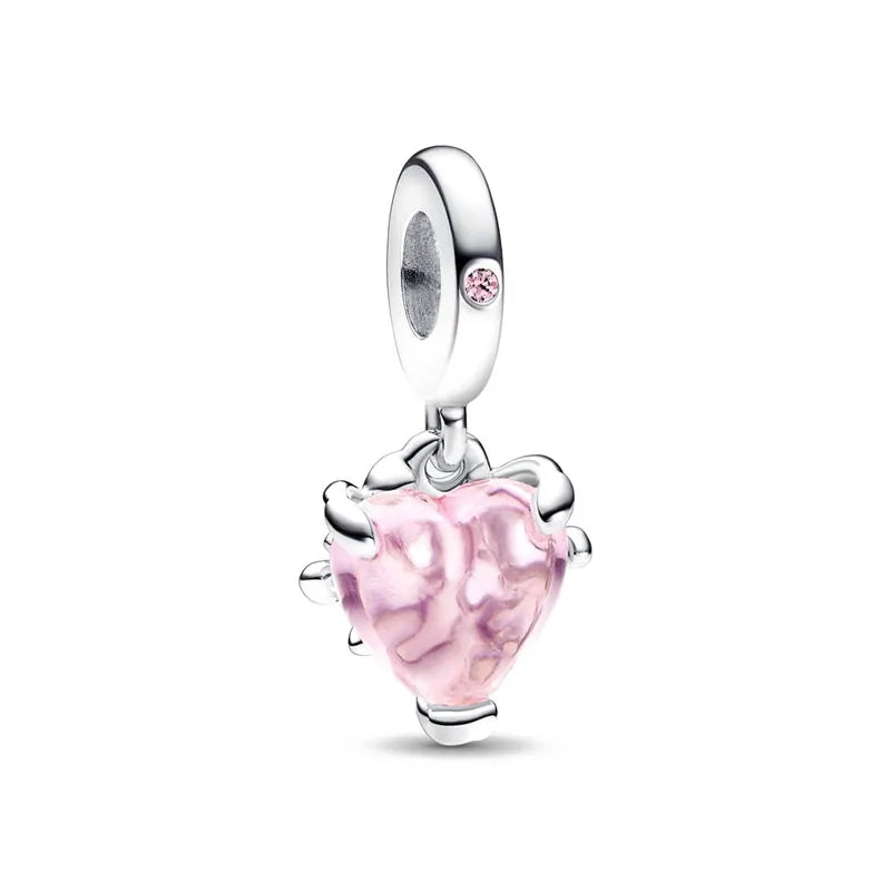 Celebrate family love with 925 Sterling Silver charm pendants featuring boy, girl & mom designs. Pandora compatible.