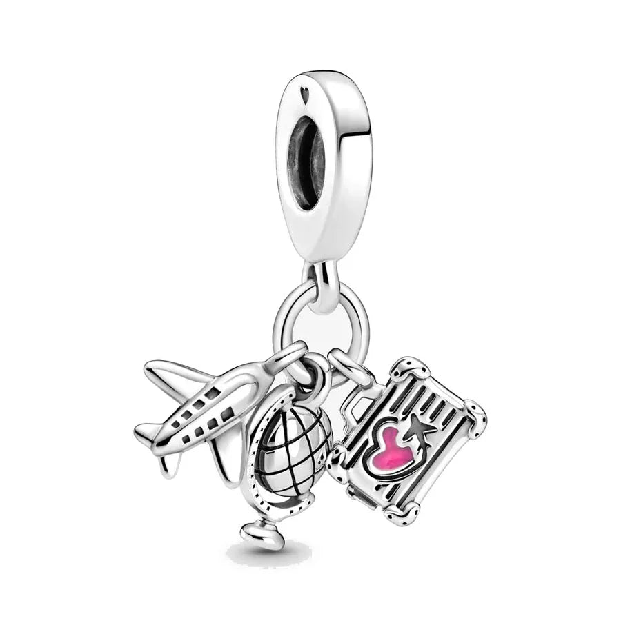 Celebrate family love with 925 Sterling Silver charm pendants featuring boy, girl & mom designs. Pandora compatible.