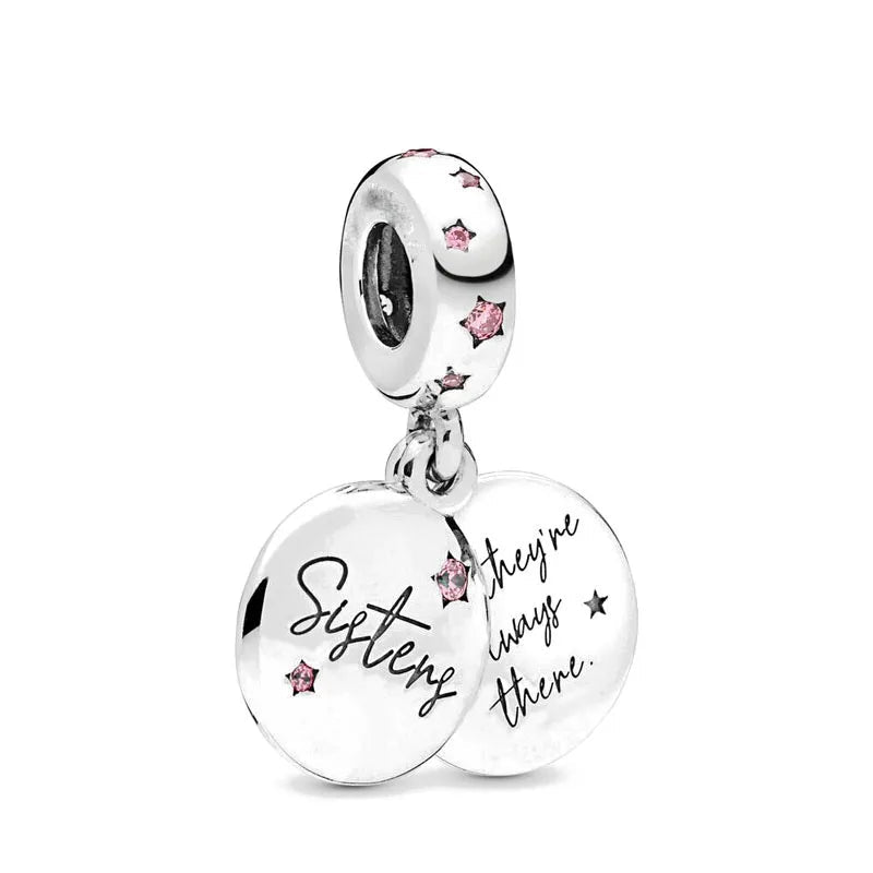 Celebrate family love with 925 Sterling Silver charm pendants featuring boy, girl & mom designs. Pandora compatible.