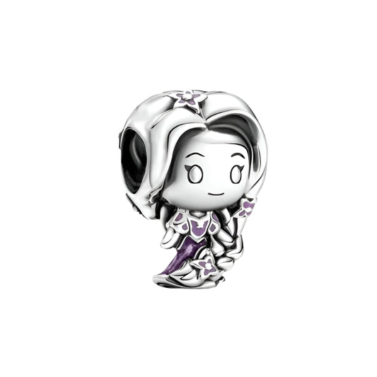 Disney's Rapunzel 925  Sterling silver charm bead. Compatible with Pandora, perfect for women.