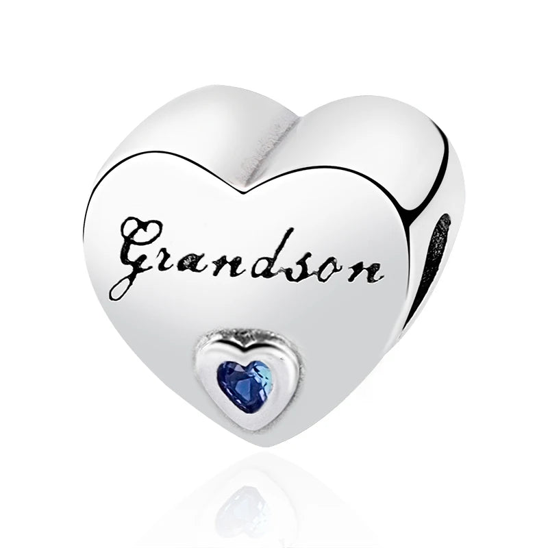 Celebrate family love with 925 Sterling Silver charm pendants featuring boy, girl & mom designs. Pandora compatible.