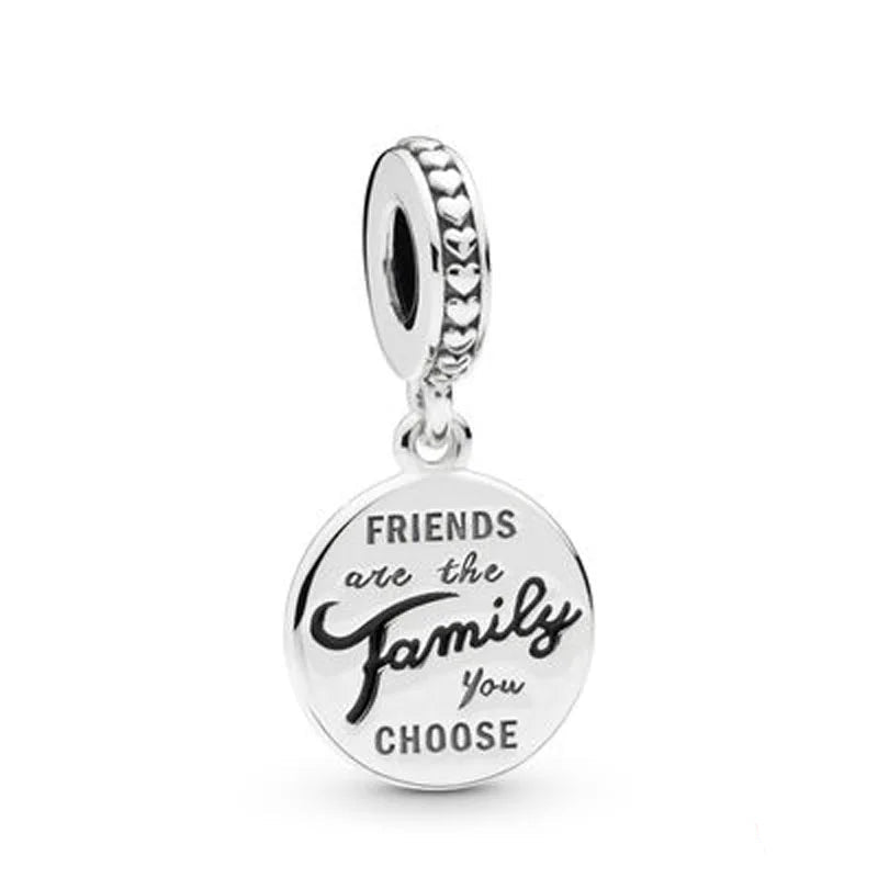 Celebrate family love with 925 Sterling Silver charm pendants featuring boy, girl & mom designs. Pandora compatible.