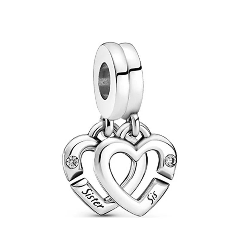 Celebrate family love with 925 Sterling Silver charm pendants featuring boy, girl & mom designs. Pandora compatible.