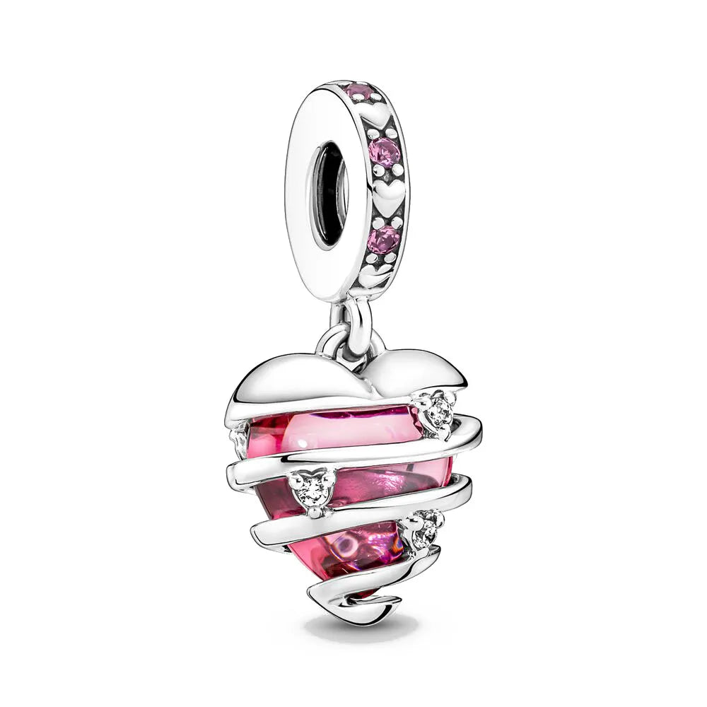 Celebrate family love with 925 Sterling Silver charm pendants featuring boy, girl & mom designs. Pandora compatible.