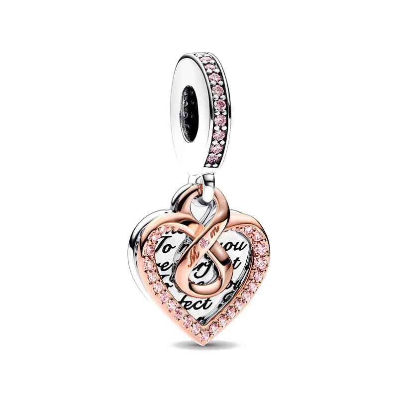 Celebrate family love with 925 Sterling Silver charm pendants featuring boy, girl & mom designs. Pandora compatible.